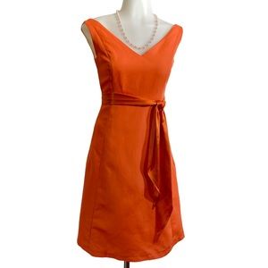 Beautiful J. Crew P0 Coral/Orange V-neck Party Dress